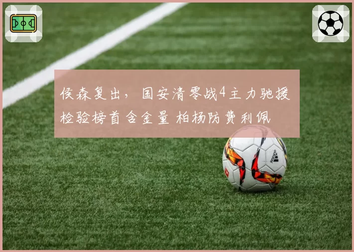侯森复出,国安清零战4主力驰援 检验榜首含金量 柏杨防费利佩